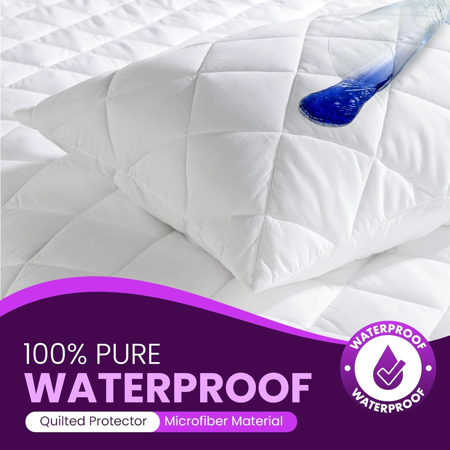 Waterproof Pillow Protectors Zipped | Pack of 4 Sunshine Comforts