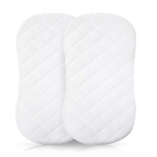 Waterproof Moses Basket Mattress Protector with Stretch Skirt (35 x 75cm) - Sunshine Comforts